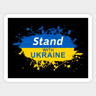 I Stand With Ukraine Flag Splash Magnet